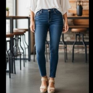 Seven7 Dark Wash Skinny Jeans with Embellished Back Pockets